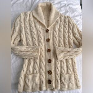 Vintage Cable Knit Hand Knit Cardigan